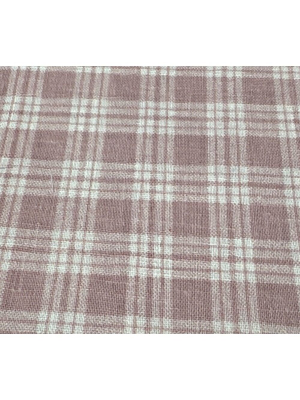 Pink & White Plaid Cotton Fat Quarter Fabric 18x22" Sewing Quilting Material